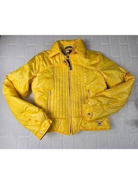 Tommy Hilfiger  Girl Yellow Vintage Puffer Jacket  Large Jrs.